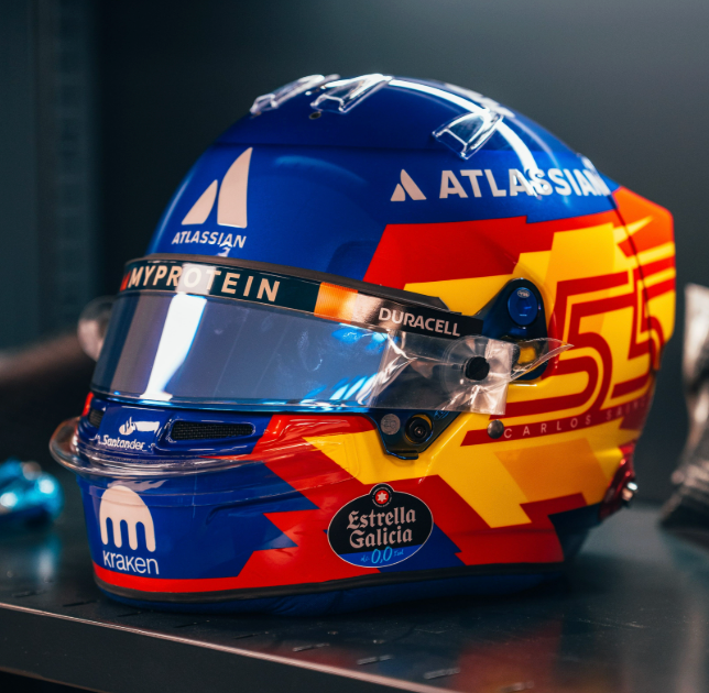 Williams Racing Carlos Sainz Mini Helmet 2025